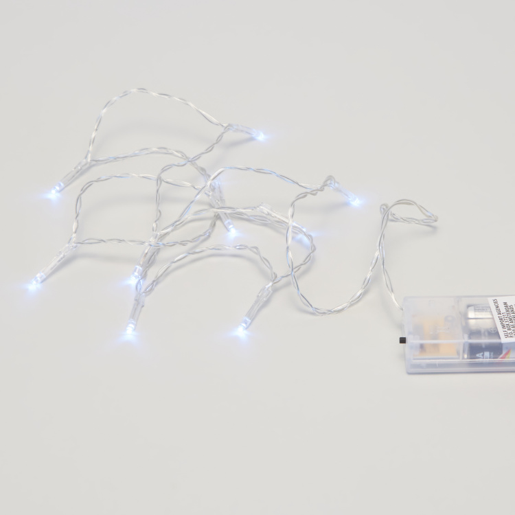 خيط إضاءة إل إي دي يعمل بالبطارية مع 10 مصباح متعدد اللون