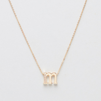 Sentiments Necklace With English Letter M Pendant
