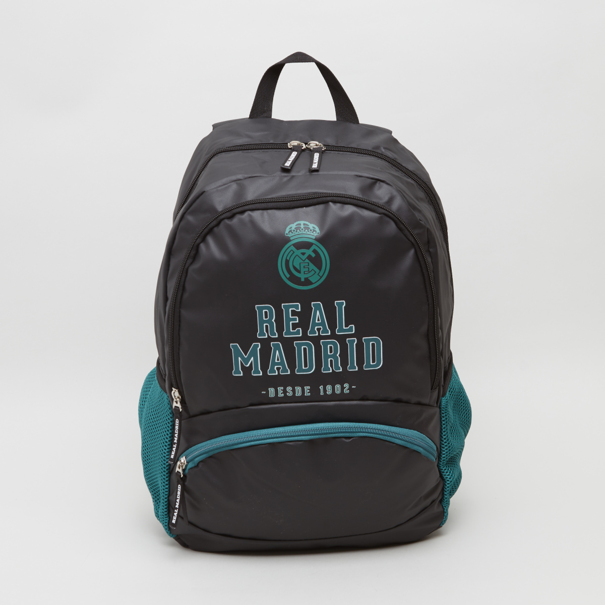 حقيبة ظهر بطبعات ريال مدريد مع سحّاب إغلاق - 45x31x13 سم