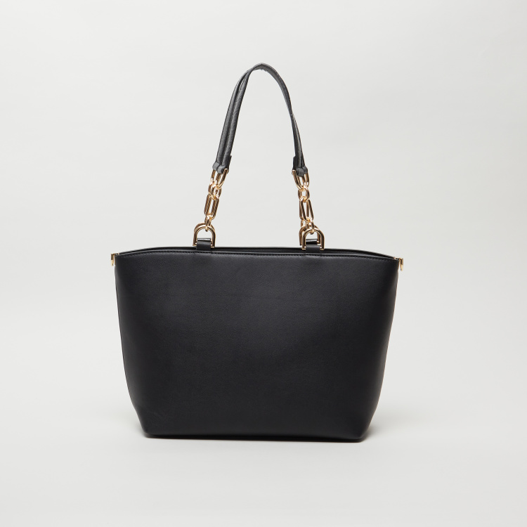 Charlotte Reid Tote Bag with Detachable Sling Strap | Black