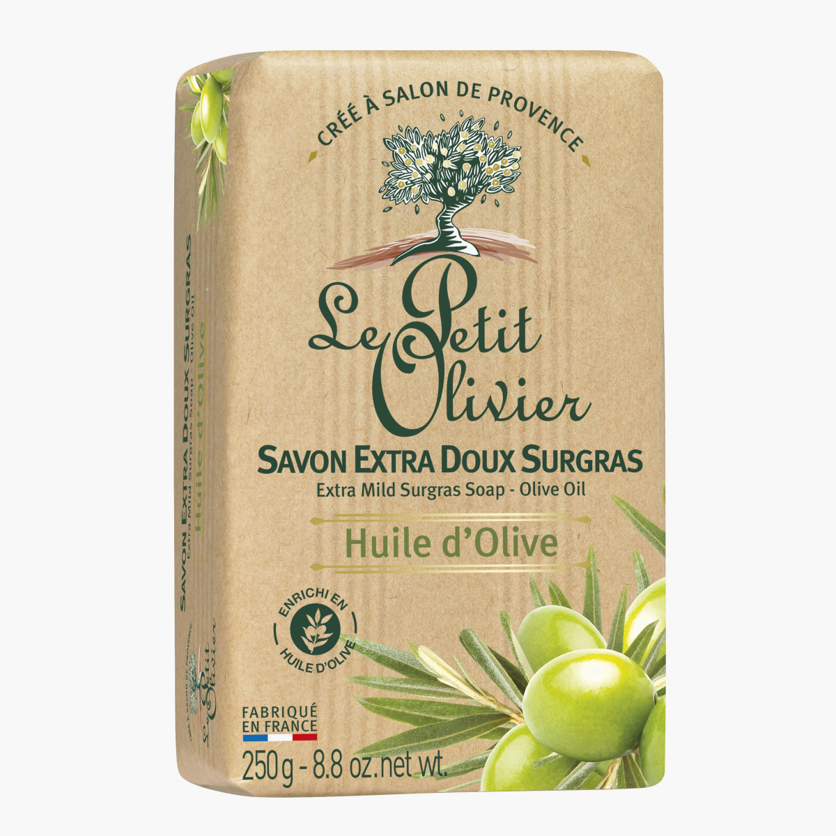 Le Petit Olivier Extra Mild Olive Oil Surgas Soap Bar - 250 gms